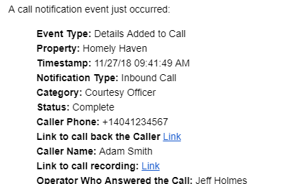 Call Log